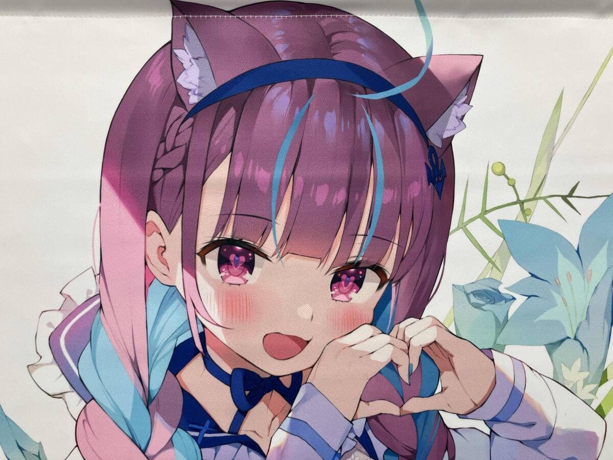 ホロライブ　湊あくあ　等身大タペストリー　まかろん大帝　がおう ホロライブ 湊あくあ タペストリー 等身大 白スク水 がおう まかろん大帝