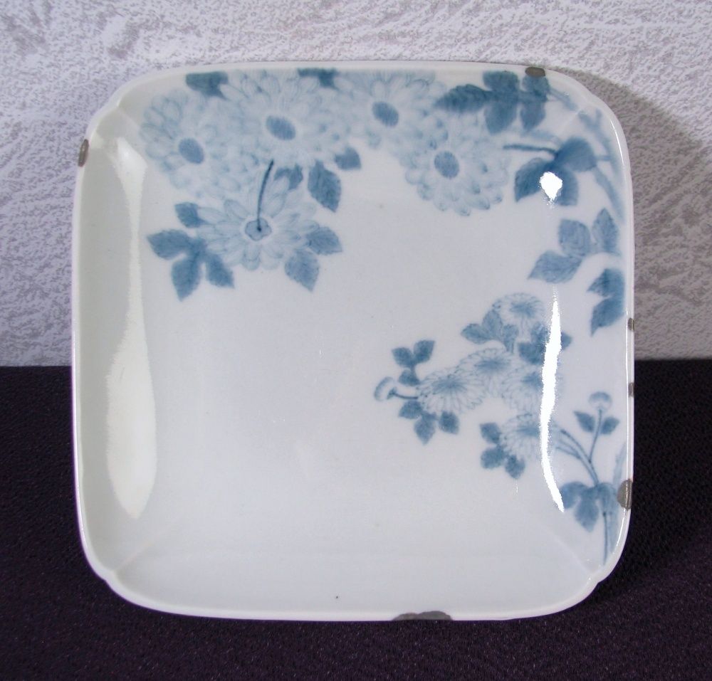 染付菊文四方皿 No2