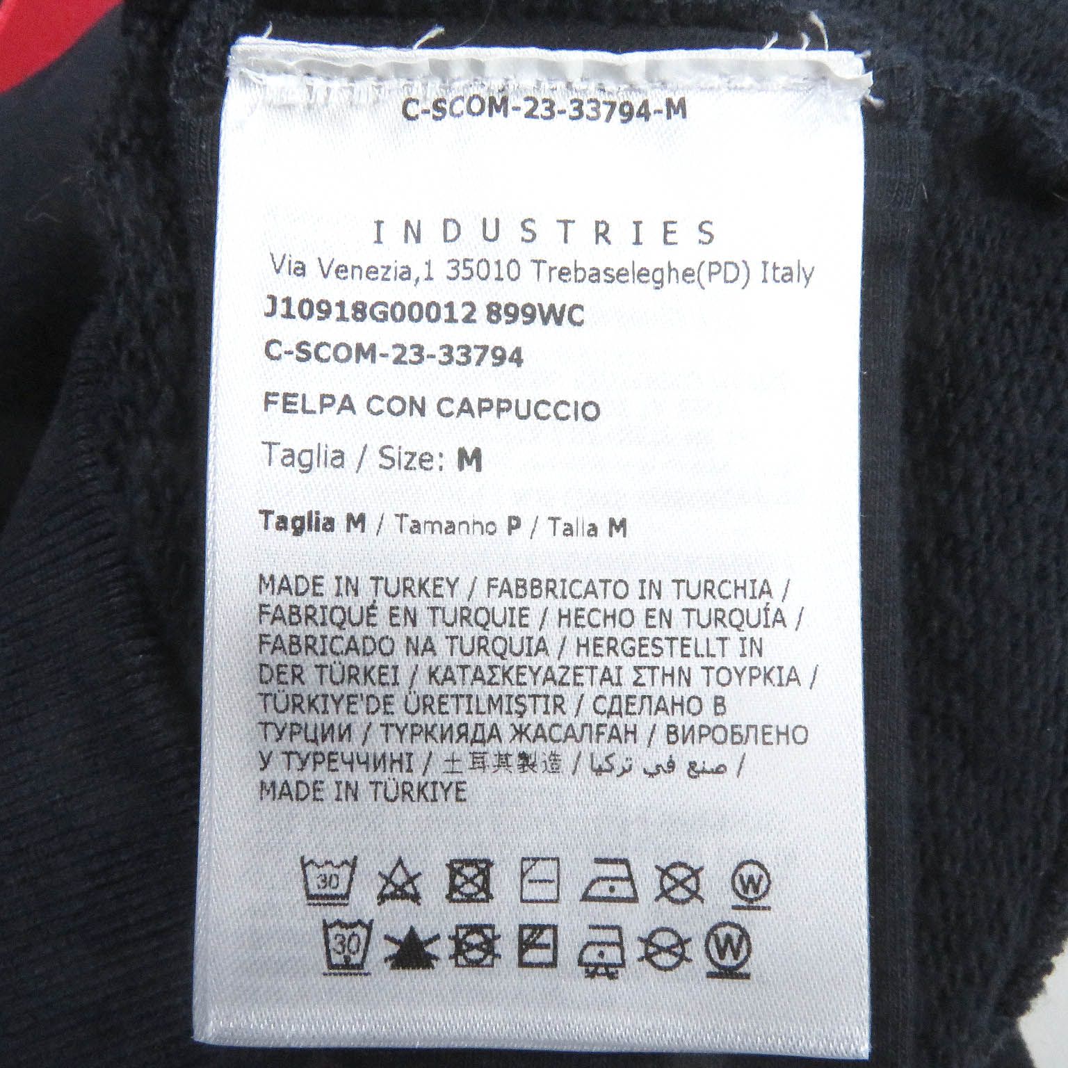 美品□MONCLER モンクレール 24SS FELPA CON CAPPUCCIO コットン Mロゴ  