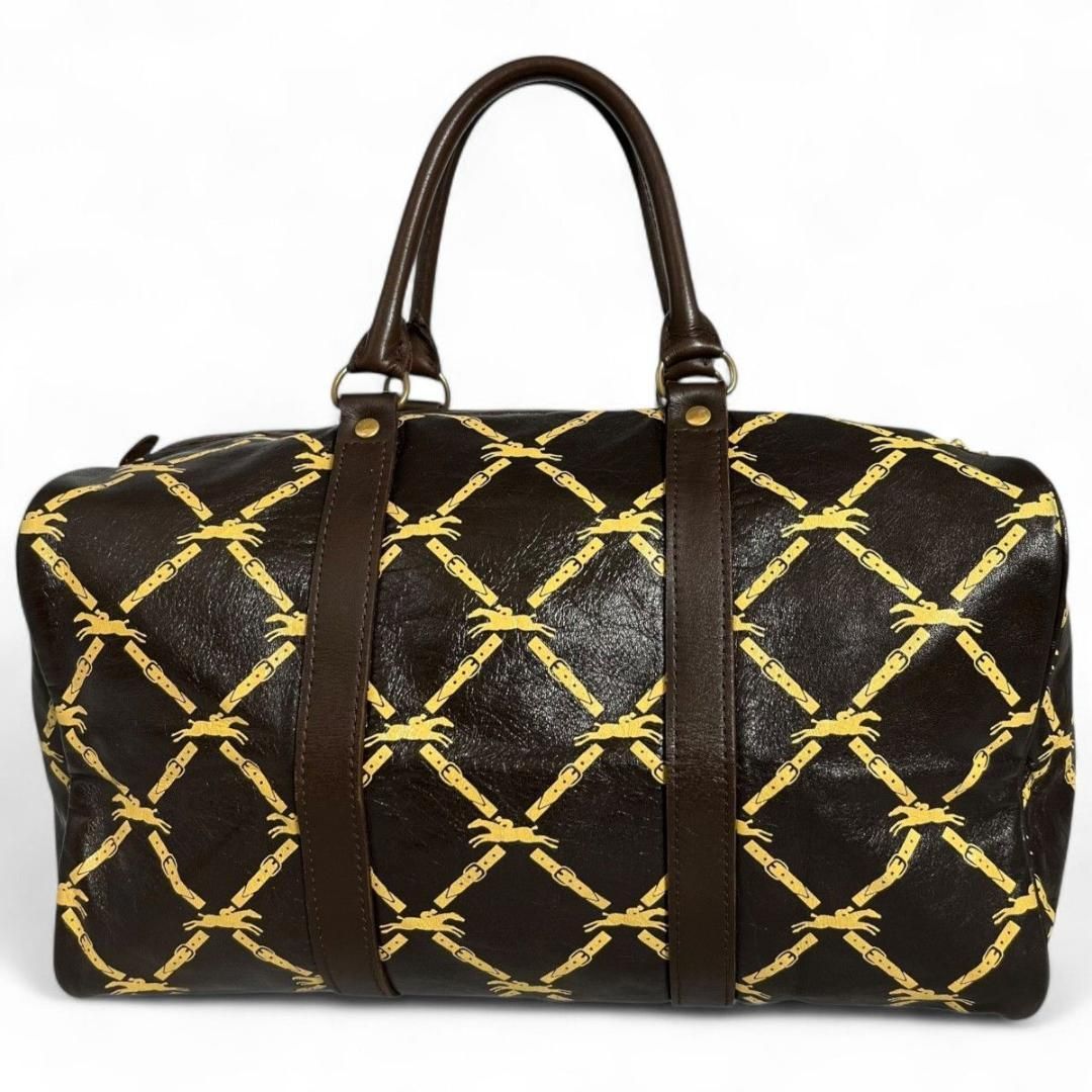 美品 LONGCHAMP ロンシャン ボストンバッグ レザー ヴィンテージ