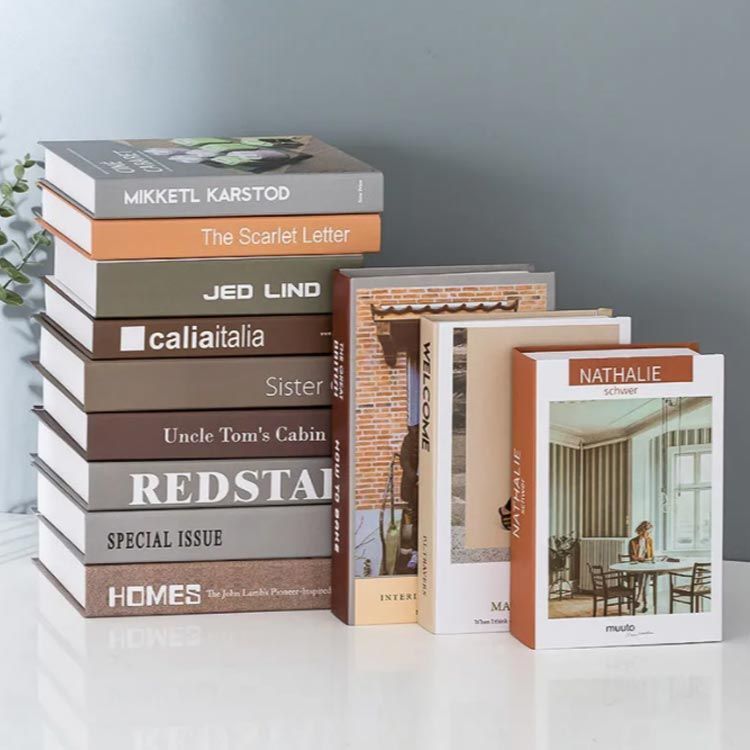 ダミーブック フェイクブック 洋書 イミテーションブック 『12冊セット』 『12冊セット』 サロン インテリアブック 本 ディスプレイブック 雑貨 オブジェブック カフェ 撮影小物 小道具 置き