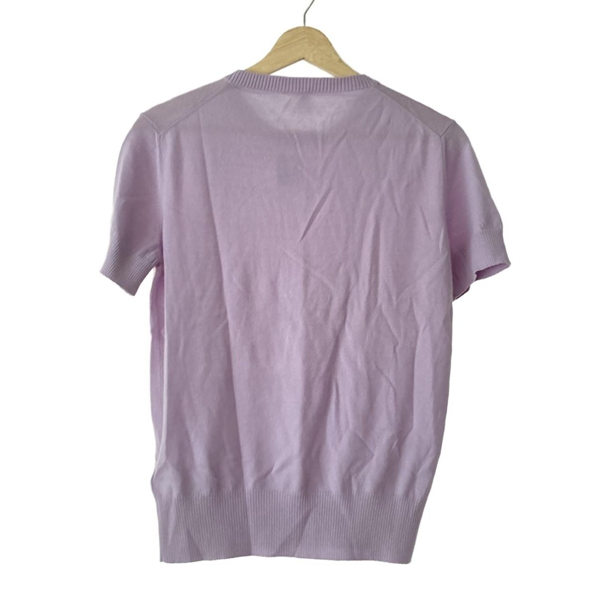 HERMES エルメス 半袖セーター サイズ40 M レディース - ライトパープル クルーネック|カシミヤ
