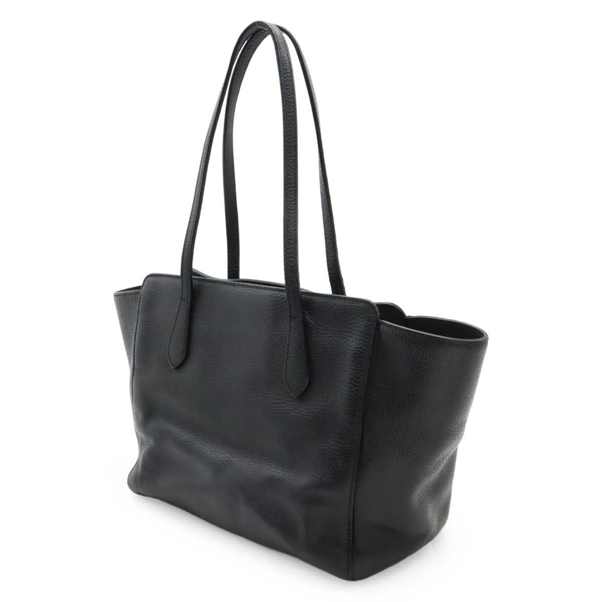 GUCCI グッチ スイングバッグ ブラックレザーバッグ 【公式通販】