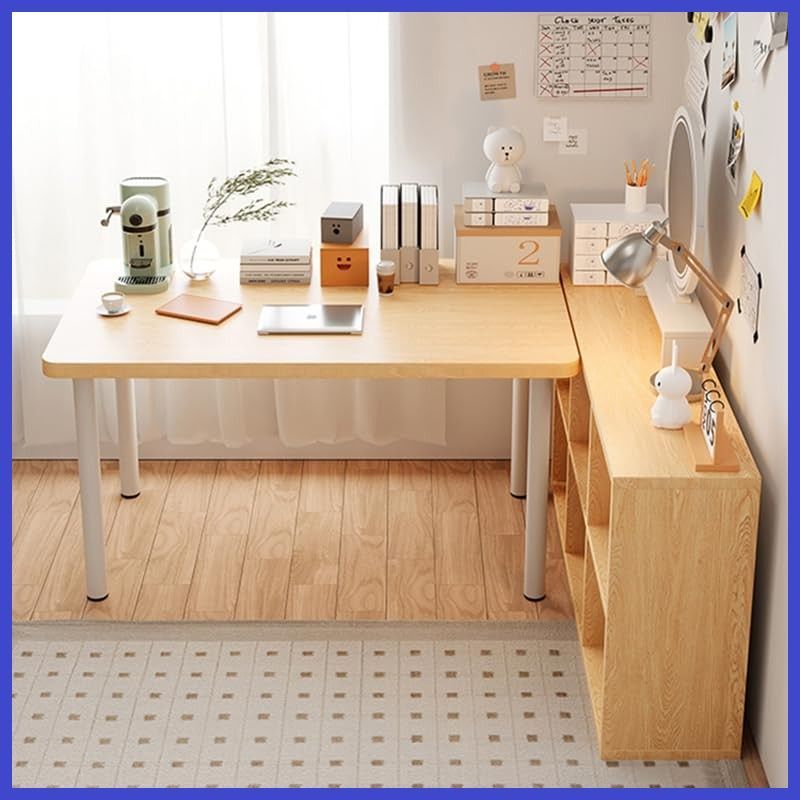 Rshtong デスク パソコンデスク 勉強机 机 幅100cm×奥行50cm 天板厚さ2.5cm PCデスク ゲーミングデスク desk 子 在宅ワーク リモートワーク用 おしゃれ シンプル 化粧台 作業机 組立簡単 木目調 幅100cm