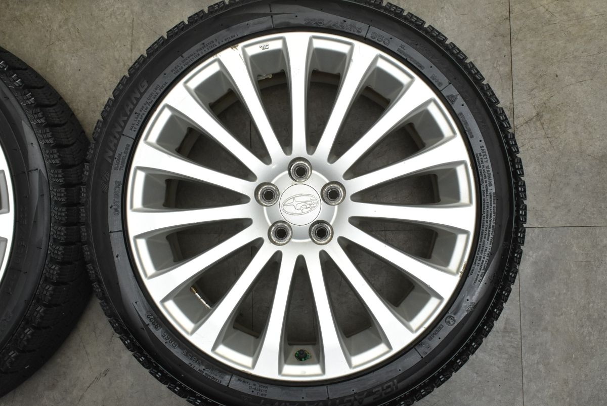 バリ溝】スバル BR BM レガシィ ツーリング 純正 18in 7.5J +55 PCD100