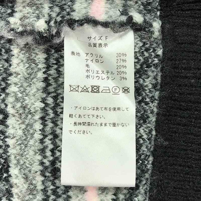 Rosy Monster / ロージーモンスター | rosy garden fair isle cardigan フェアアイルカーディガン | F | ブラック/ホワイト/グレー | レディース Rosy Monster / ロージーモンスター | rosy garden fair isle