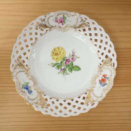 マイセン Meissen ベーシックフラワー バラ 二つ花 透かし 飾り