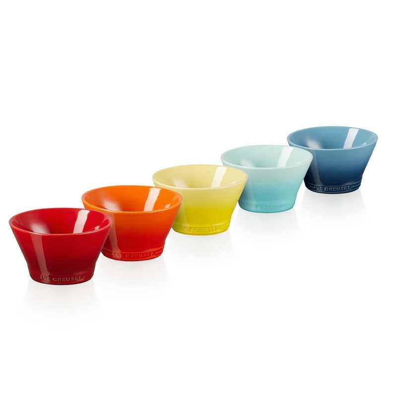 送料無料 ♥ 未開梱 LECREUSET Simple Cooking ネオ ボール M 5個入り レインボー 69265307849014