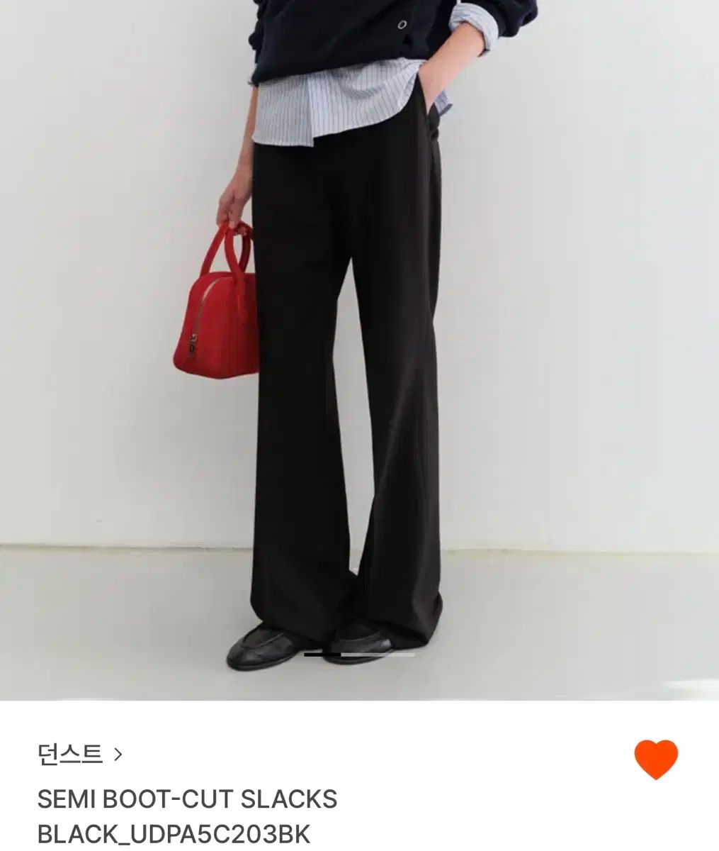 ダンスト セミ ブーツカット スラックス ブラック