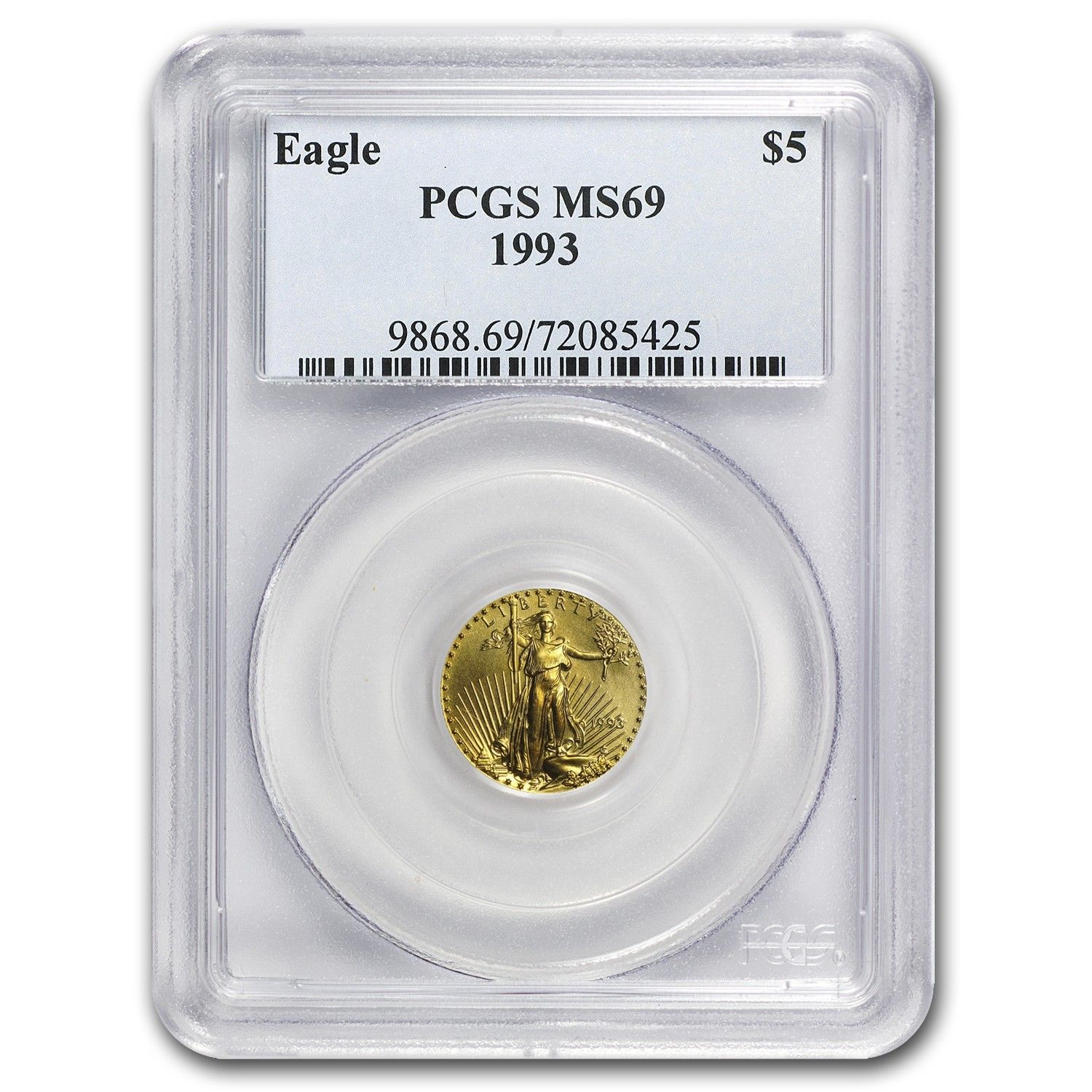 1993 1|10 oz American G Eagle MS-69 PCGS