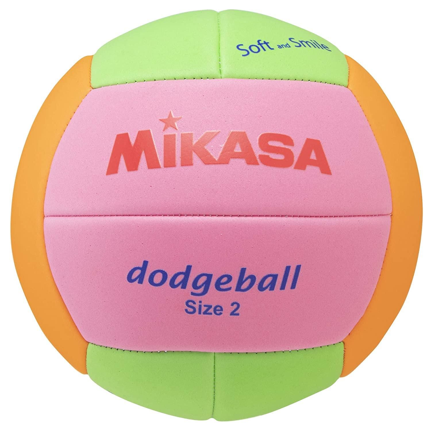【新品・5営業日で発送】ミカサ(MIKASA)スマイルドッジボール 2号(小学生～幼児向け)マシーン縫い ピンク／ライトグリーン／オレンジ ...