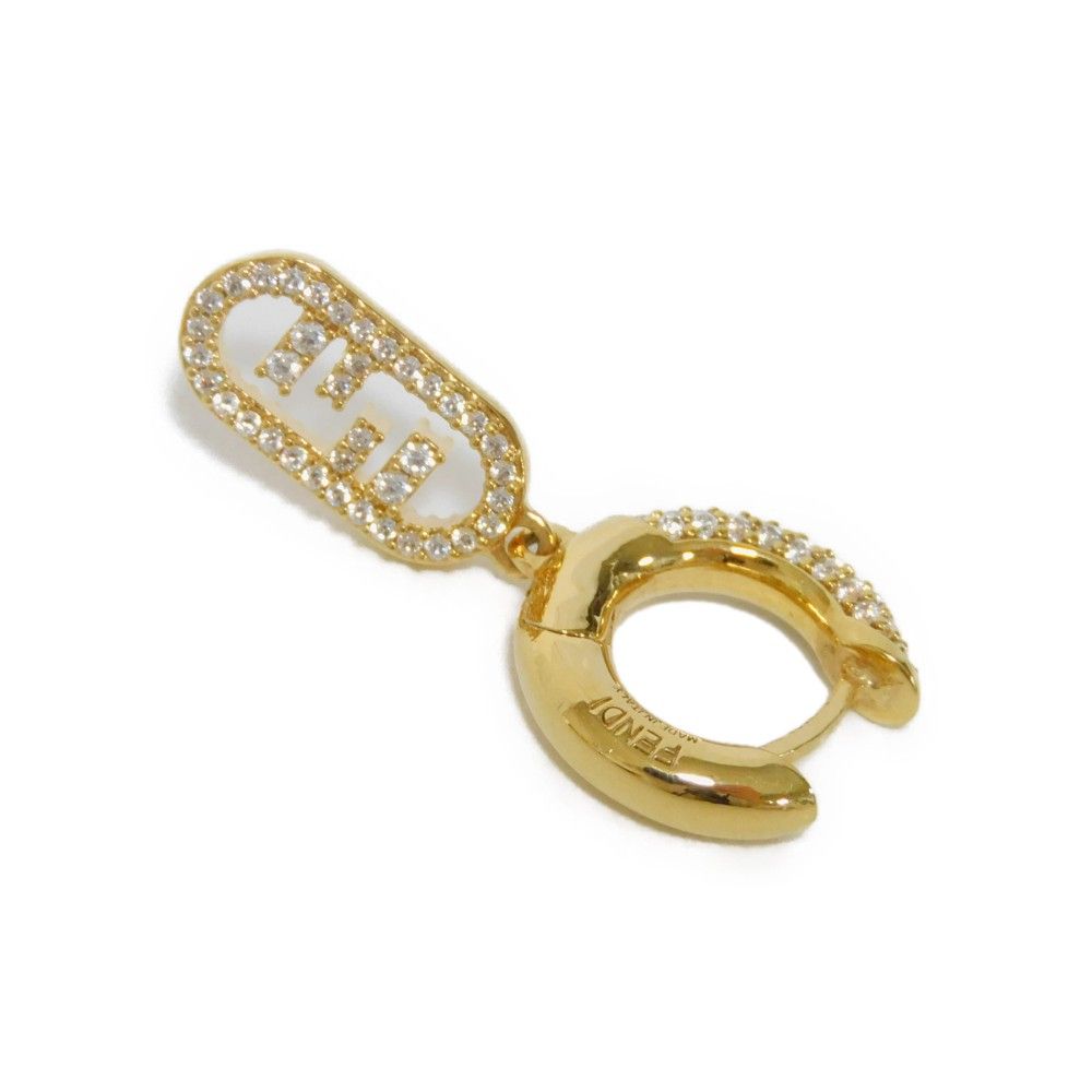 FENDI フェンディ オーロック ブロンズ ストラス フープ スウイング  