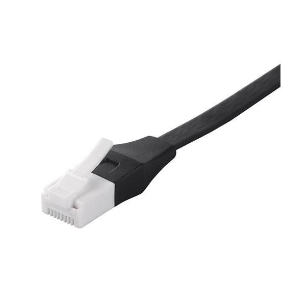 まとめ バッファローツメの折れないLANケーブル カテゴリー6a ストレート フラットタイプ ブラック 0.5m BSLS6AFU05BK 1本 ×5セット