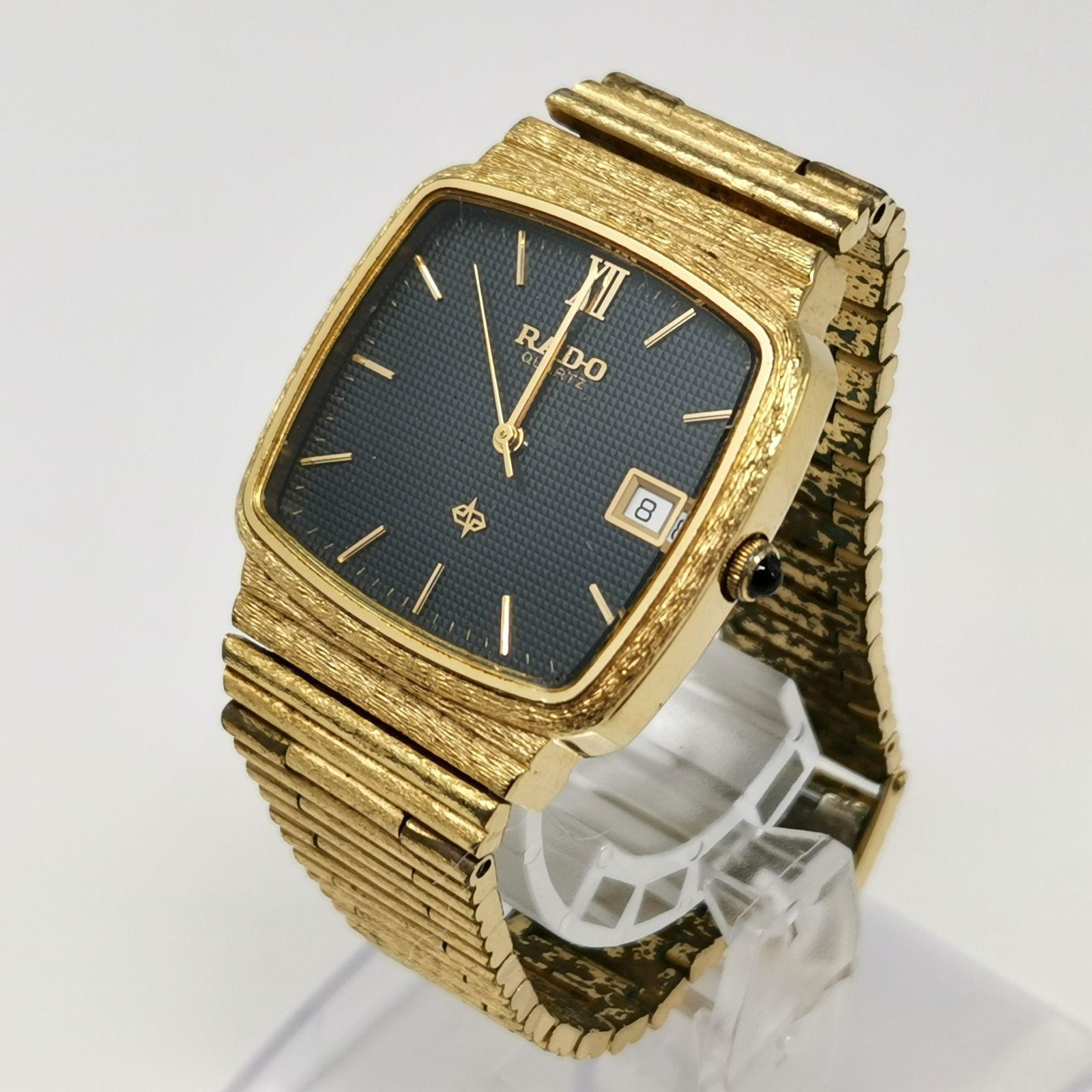 ラドー ゴールド ブラック 腕時計 アナログ RADO 電池ないため動作 