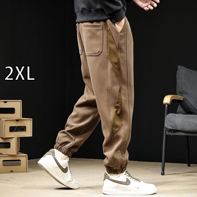 2XL 秋冬 コーデ メンズ 服 シンプル ファッション オシャレ 大人 かっこいい 大きいサイズ ストリート 紳士服 カジュアル スポーツ パンツ スウェット パンツ ヘビー