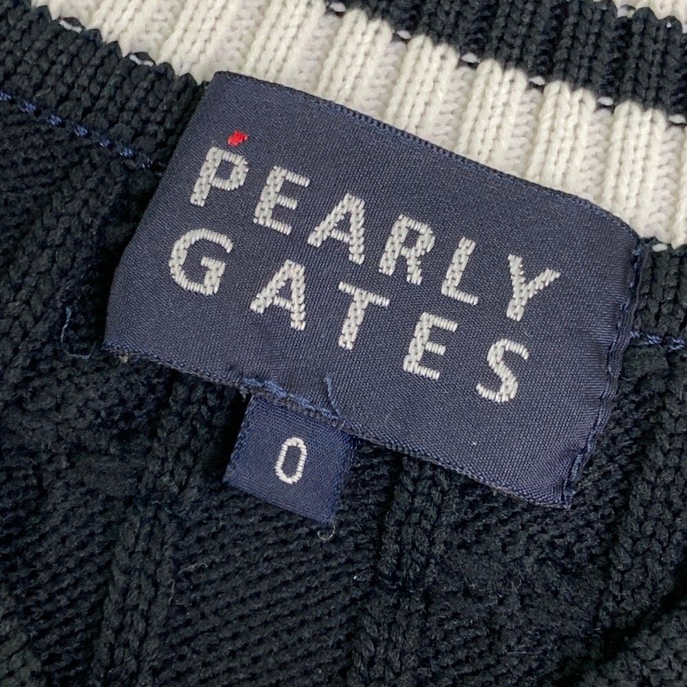 サイズ：0 PEARLY GATES パーリーゲイツ ニットベスト ネイビー