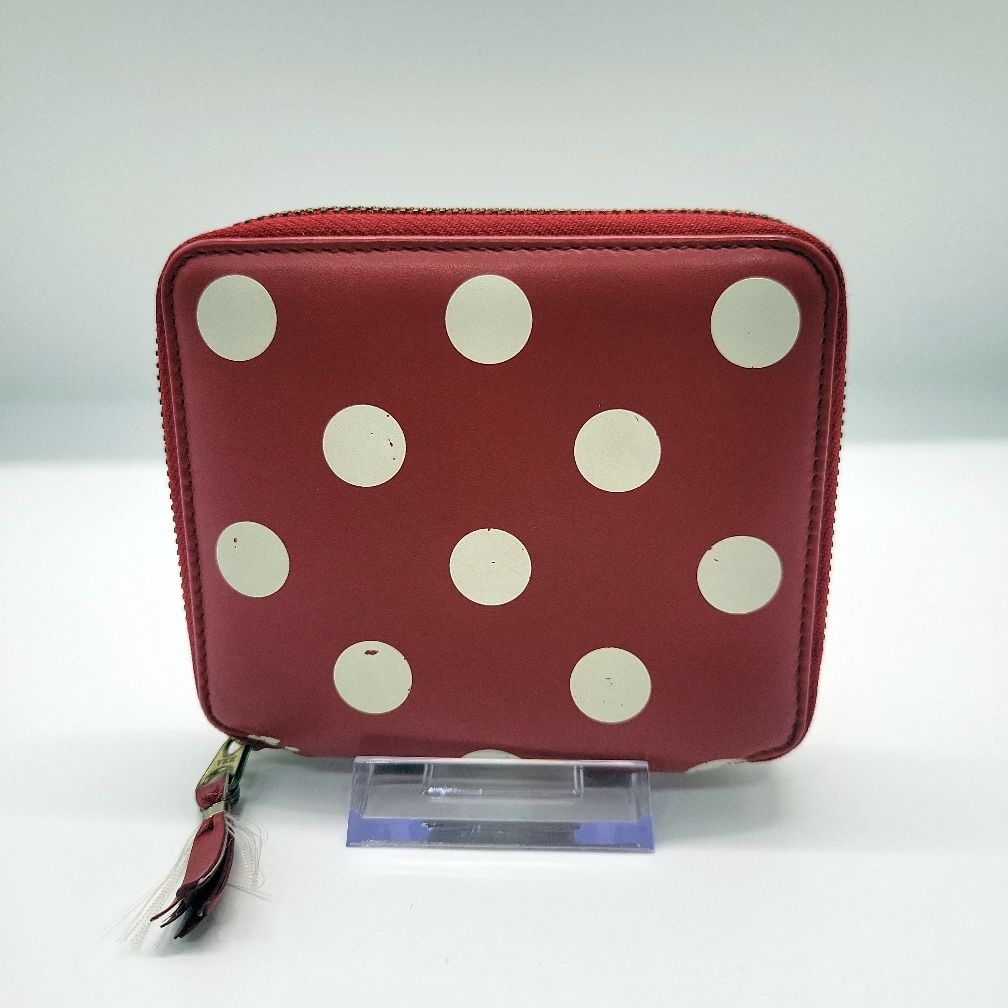 コムデギャルソン ラウンドファスナー 折り財布 ドット