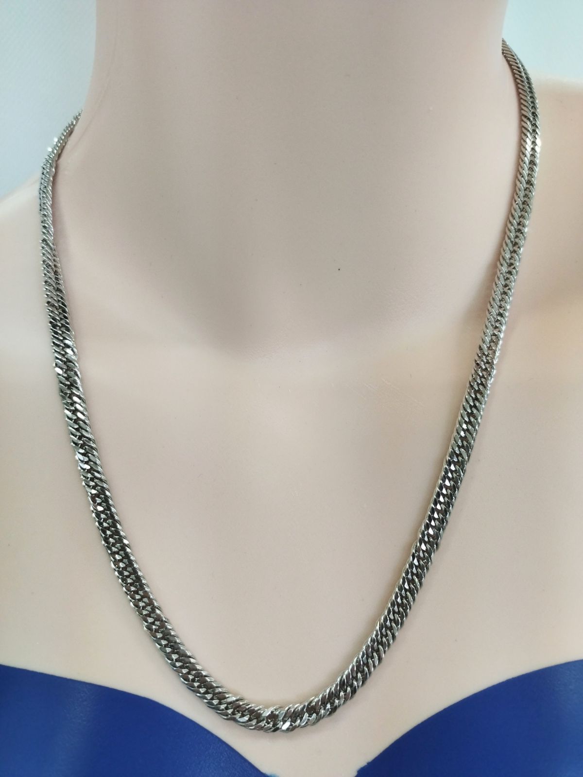 M02084□PUREZZA シルバー 925 トリプル 12面 喜平 ネックレス 日本製