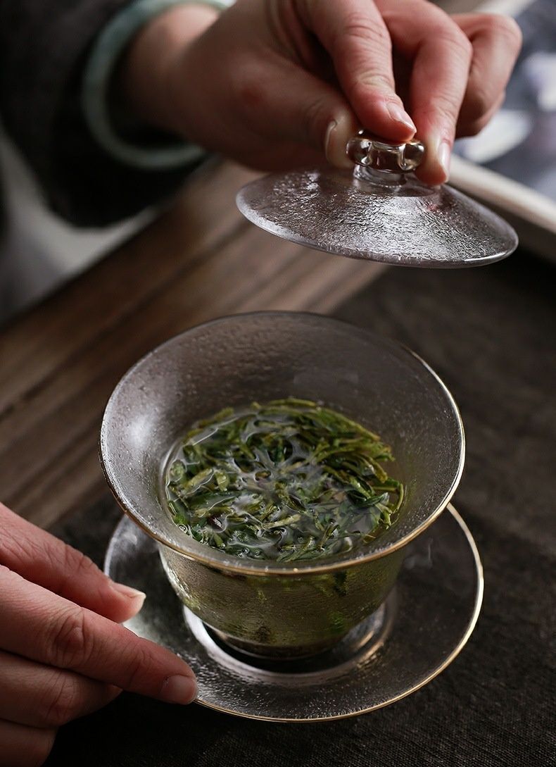 茶碗 中国 盖碗 耐熱ガラス お茶 湯呑 200ml 中華 功夫 茶碗 セット 中国