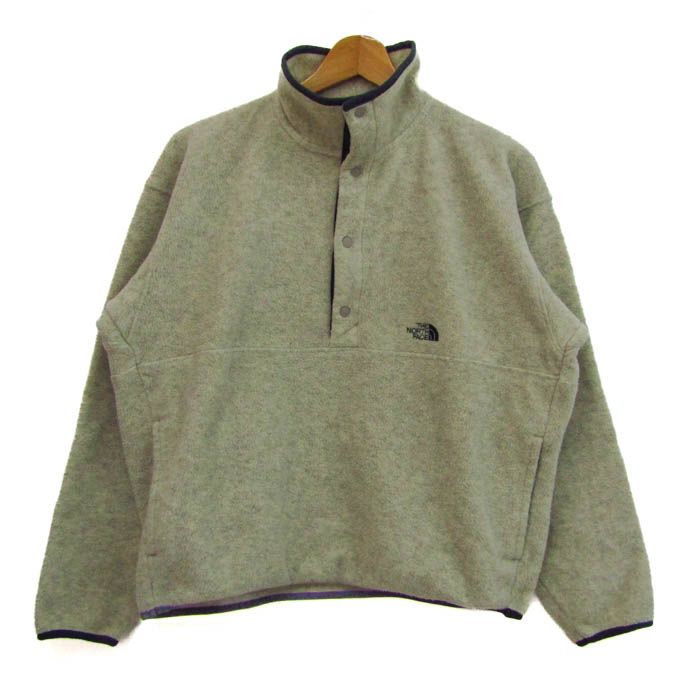 ザ ノースフェイス ヴィンテージスウェット トレーナー トップス フリースジャケット NA3288 メンズ ﾌﾘｰサイズ ベージュ×緑 THE NORTH FACE