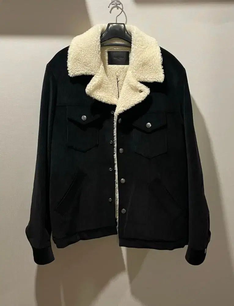 サンドロ シープスキン コーデュロイ シアリング ジャケット