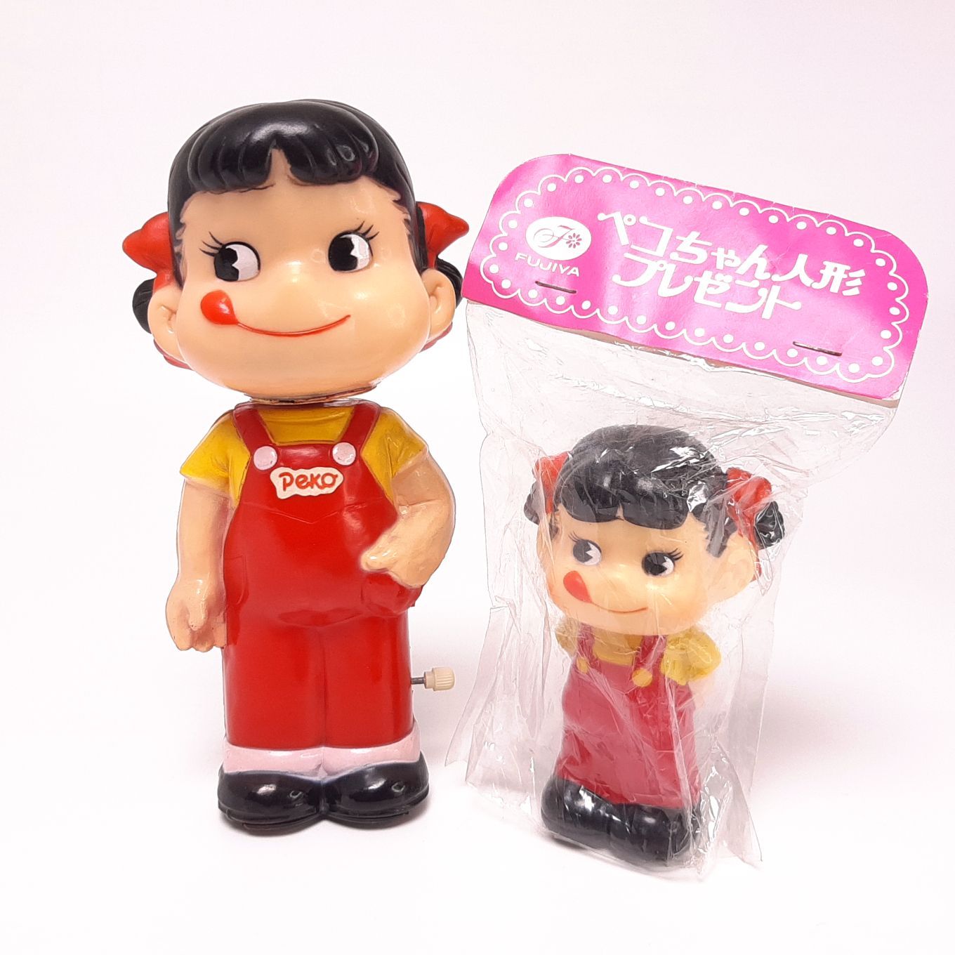 レトロ ヴィンテージ 首振りペコちゃん人形 当時物 Amazon.co.jp: 当時物 ペコちゃん 首振り人形 セルロイド 板バネ