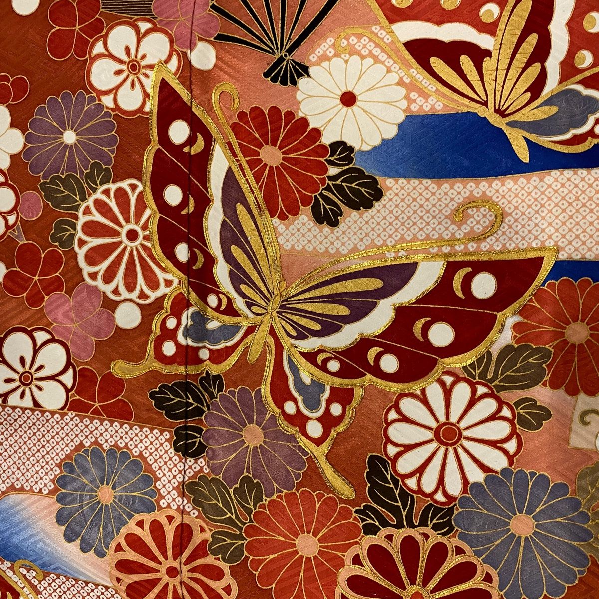 美品　金彩　金糸　地紋　手描き　秀品　振袖　フルセット 振り袖 美品 金彩 金糸 地紋 手描き 秀品 振袖 フルセット 振り袖