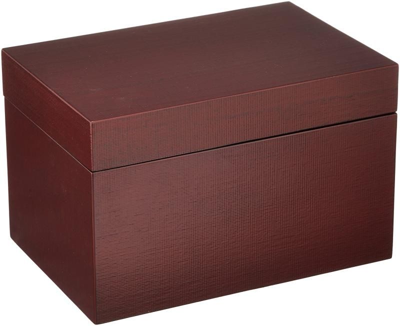 中村湖彩 Nakamura Kosai 茶箱 朱 サイズ-縦14.6x横21.4x高さ13.4cm 利休茶箱 根来塗