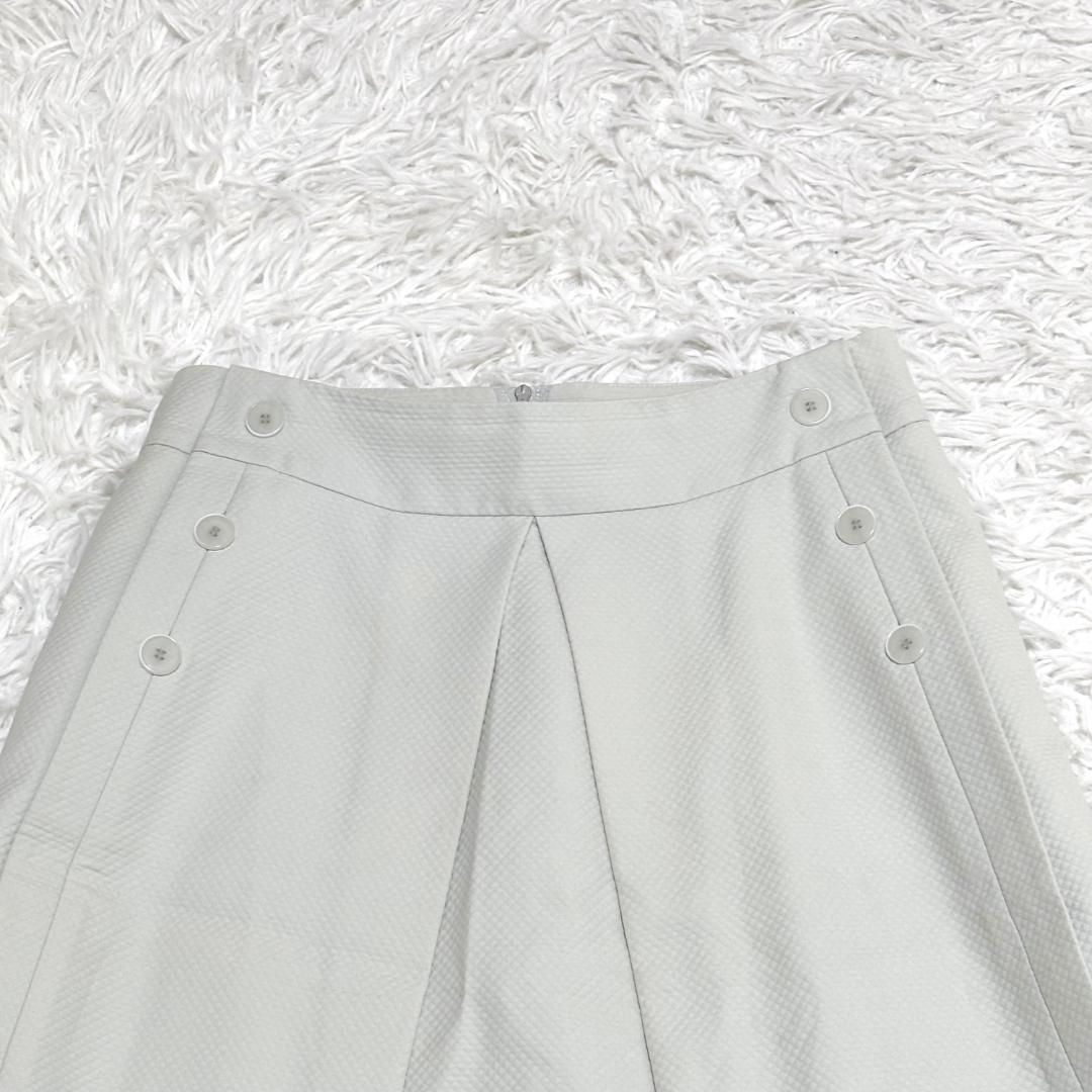 美品　Foxey フォクシー　フレアスカート　ボックスプリーツスカート　38 美品】FOXEY ボックスプリーツ フレア スカート 38 M ライト
