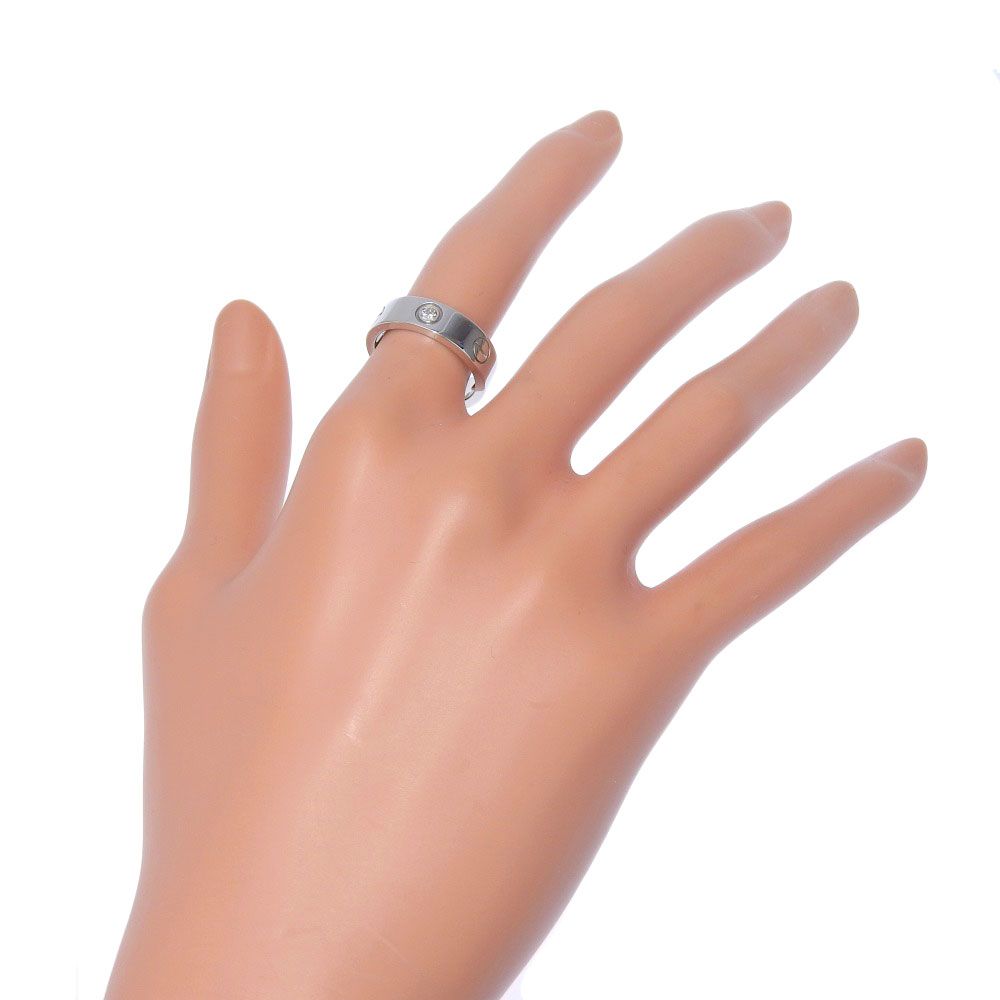 CARTIER】カルティエ ラブリング ハーフダイヤ K18ホワイトゴールド