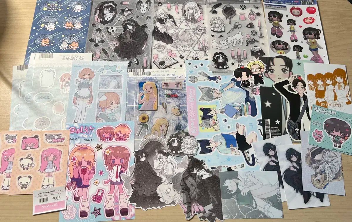 ダイアリーデコ用品販売 シールステッカー 模造紙 ステッカー シール マスキングテープ はがき カフスボタン クリップ