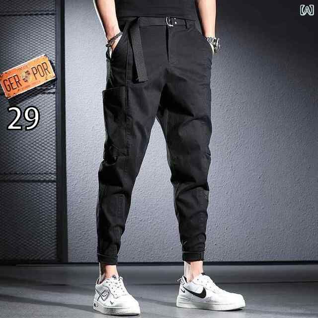 [29 ]メンズ ファッション オシャレ 男性用 シンプル 大人 かっこいい カジュアル ストリート ヒップホップ HipHop 春夏 薄手 パンツ ハーレム パンツ 長 ズボン