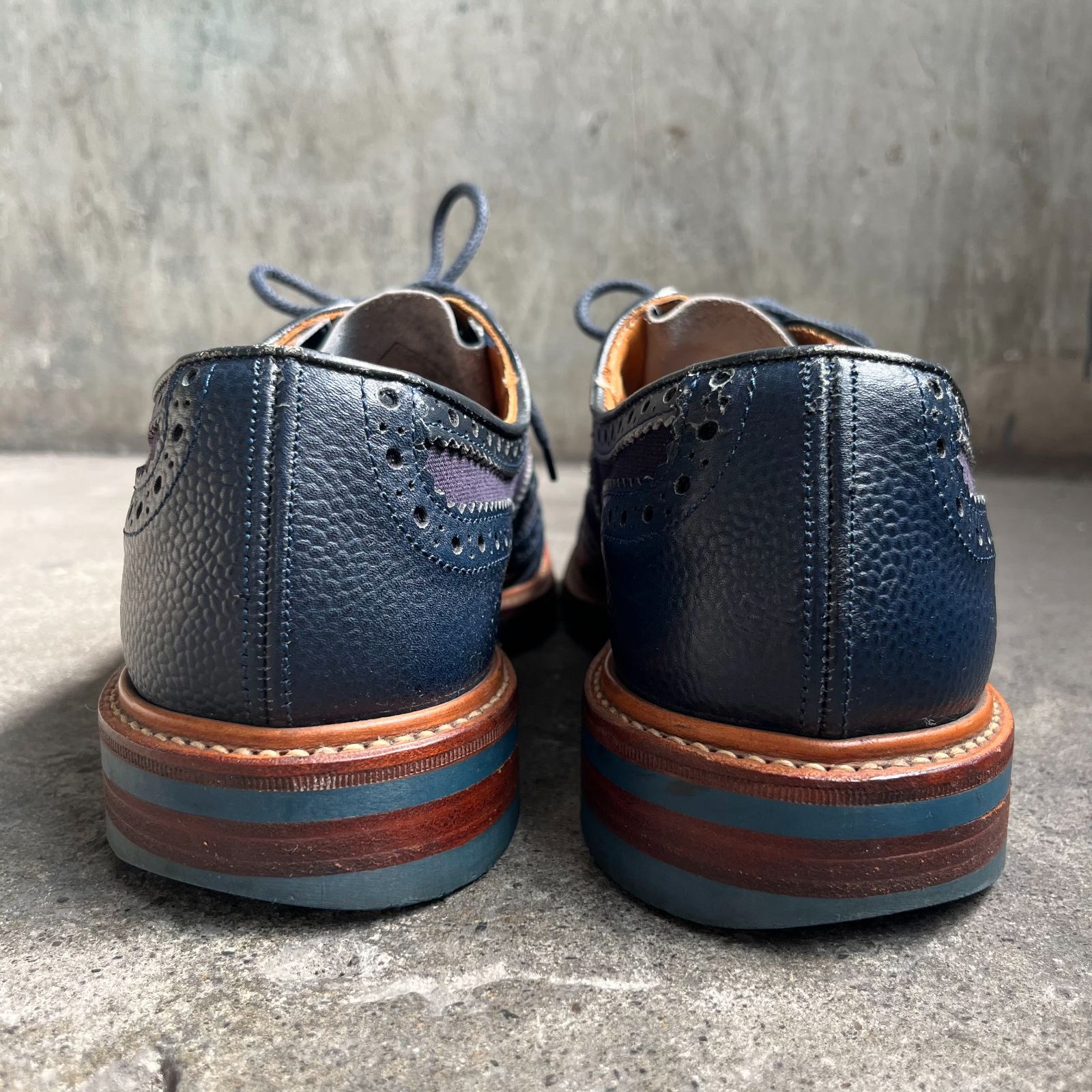 Tricker's カントリーウイングチップ トリッカーズ UK6.5 ブラック