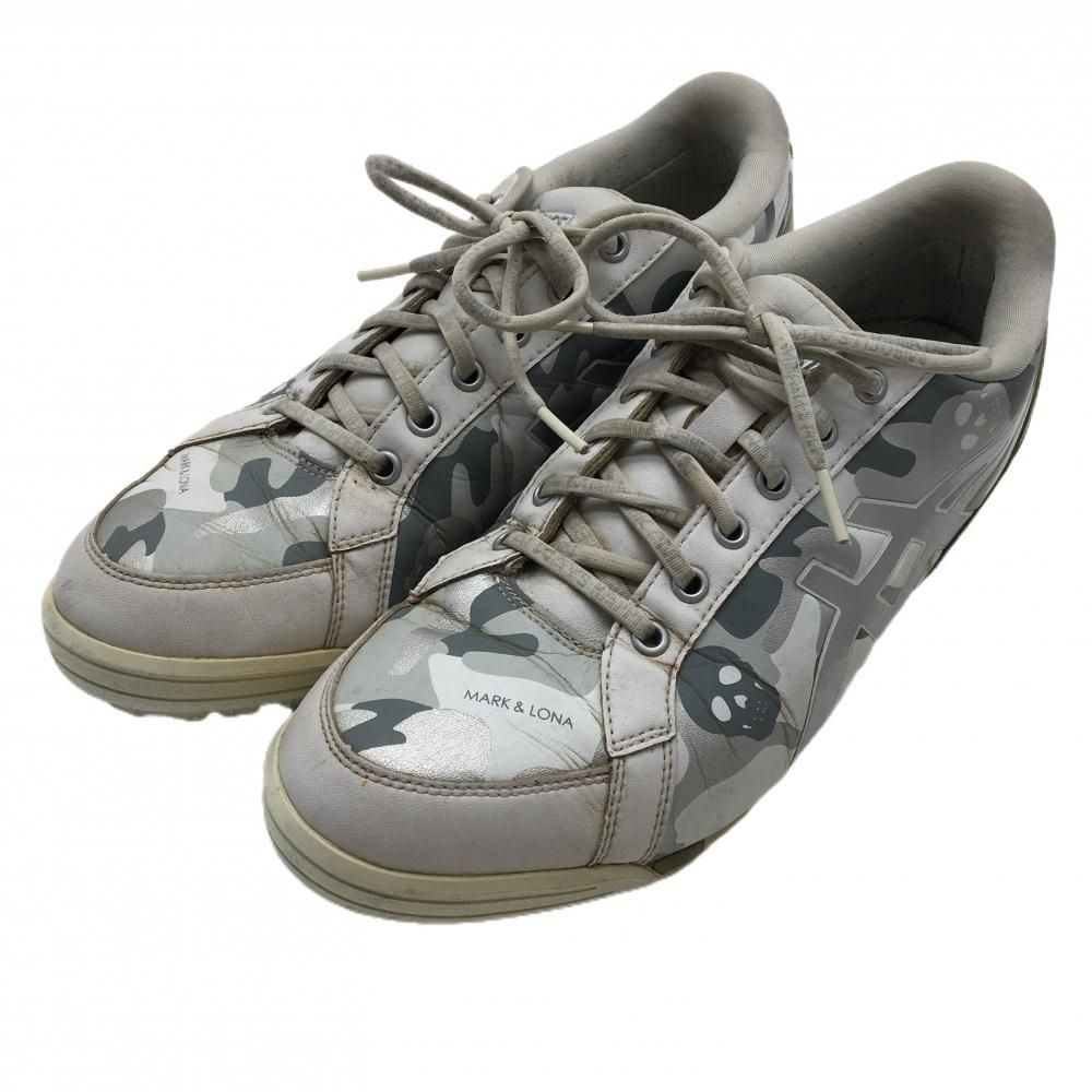 MARK&amp;LONA マークアンドロナ × ASICS/1113A026 スパイクレスゴルフシューズ スカル カモフラ柄 ホワイト系 26 [240101493269] ゴルフウェア メンズ ストスト MARK&LONA マークアンドロナ × ASICS/1113A026 スパイクレス