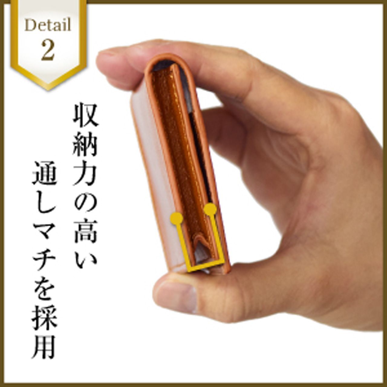【YANKEE社製 品質保証タグ付】ハイブランド製造工場で生産した一流イタリアンレザー使用 メンズ名刺入れ 牛本革 取り出しやすい幅広タイプ 大容量（Palmolange）-4