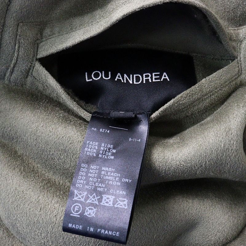 2022AW アパルトモン L'Appartement ルーアンドレア Lou Andrea Mouton Fake Hood Coat ムートン コート S/カーキ【2400014027310】