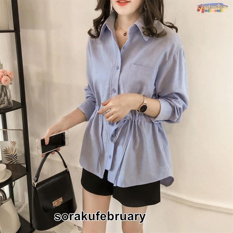 ブラウス レディース 即 OK きれいめ 春夏秋 チュニック tシャツ オシャレ 長袖 トップス 大人 通勤 通学 OL ゆったり シャツ yunban526