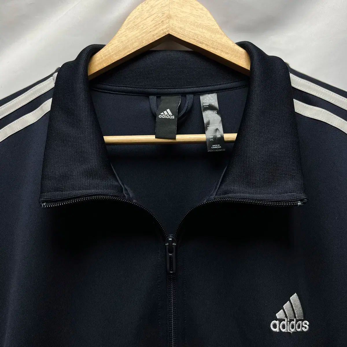 純正品/ 2XL adidas(アディダス) 3本線 ネイビー トラック