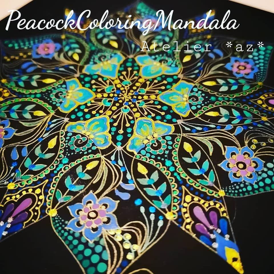 ぽんっと置くだけ型 曼荼羅アート ステンシル 曼荼羅型 ピーコックぬりえ曼荼羅 USTAUSTRALIA_COM_AU