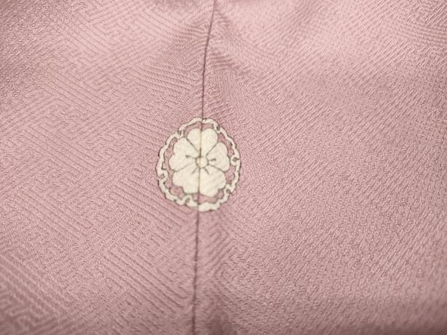 平和屋着物■上質な色無地　紗綾型地紋　石竹色　逸品　未使用　BAAJ7052sa
