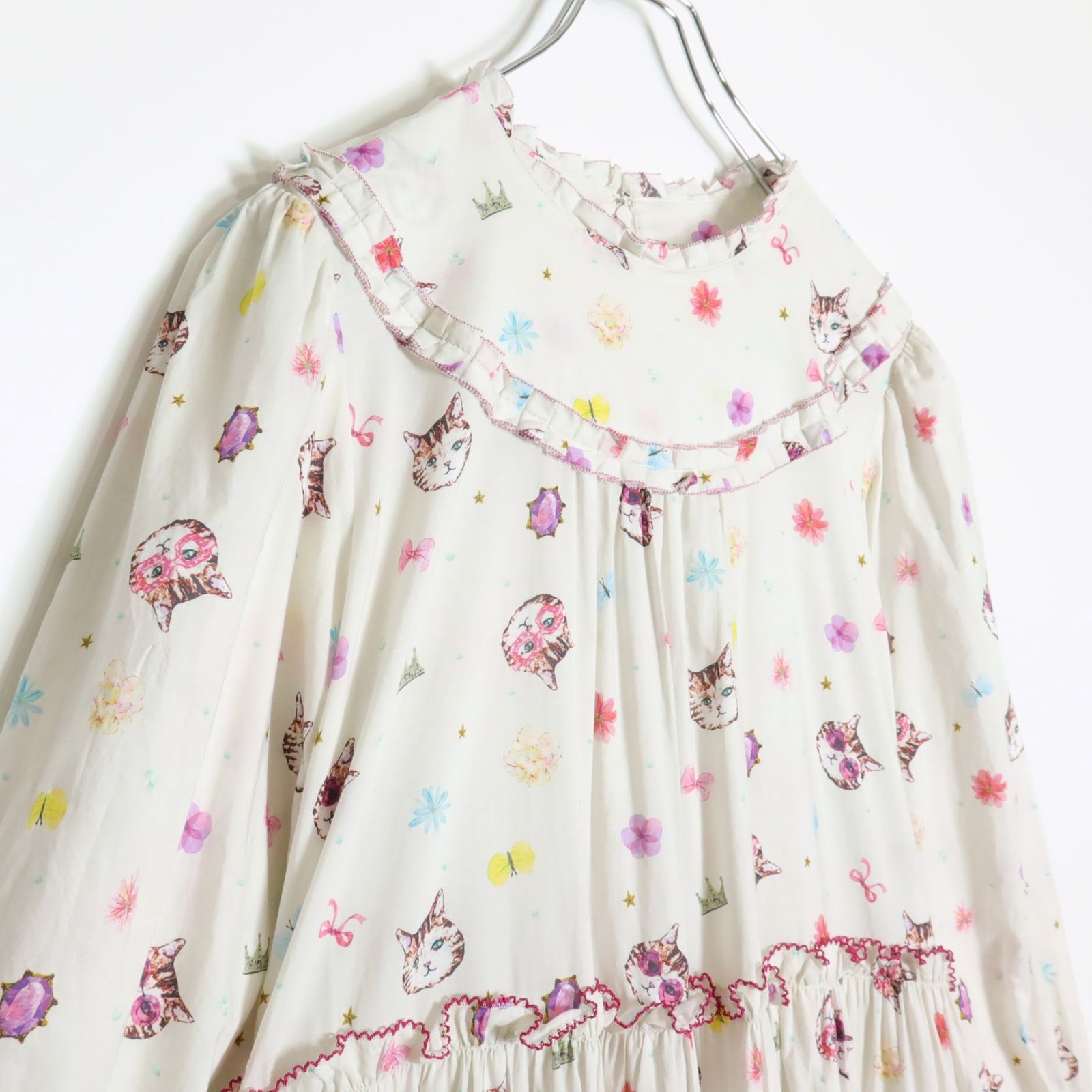 極美品】ピンクハウス アルカリ☆ふんわりフォルム♪キャットptの綿  