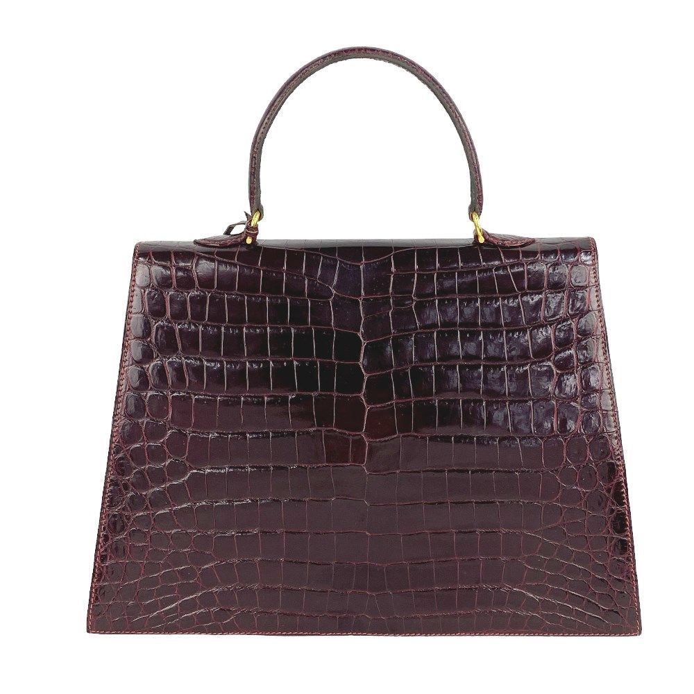 □美品□ モラビト スカラ 34 ハンド バッグ クロコ