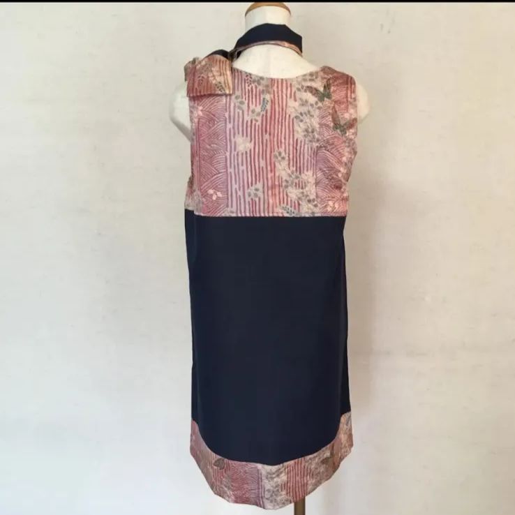 煌めくきらら絞りとシルクデニムのチュニック ストール付