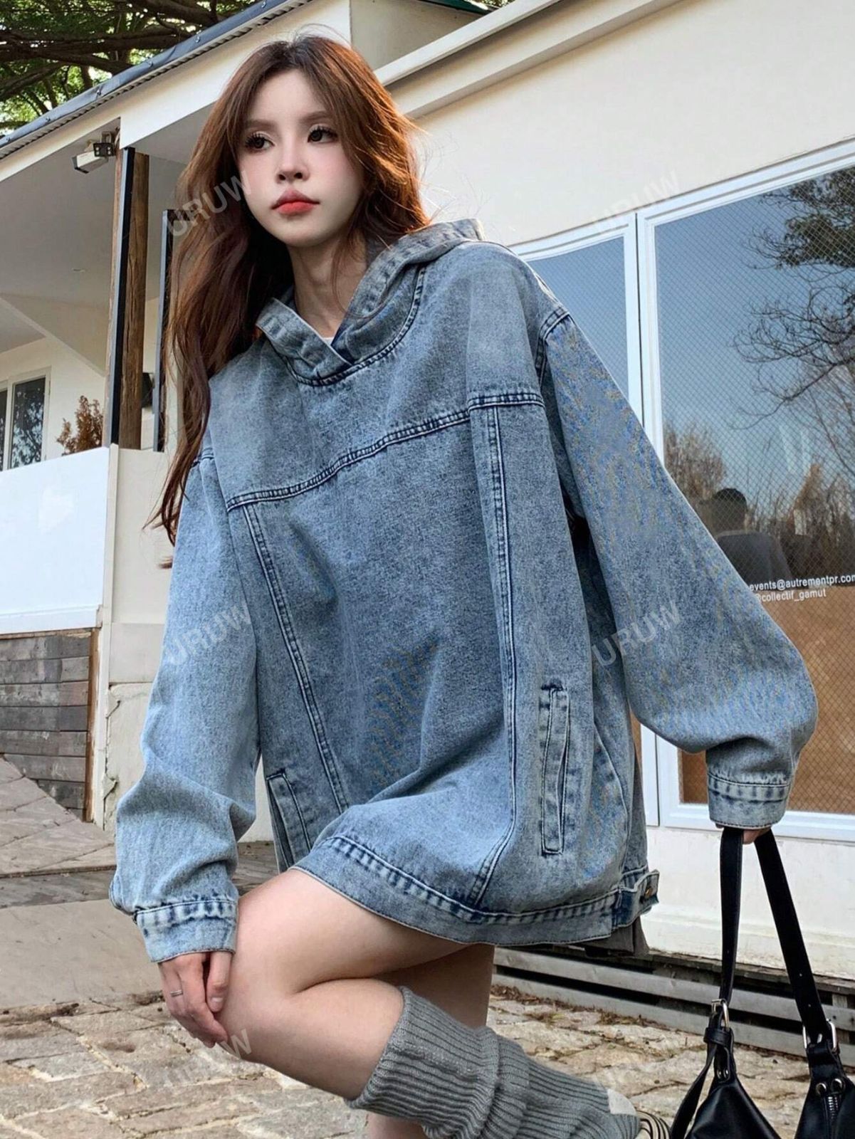 美品✨　エブール　ボタニカルリネンドロップショルダージャケット　ブルー　36 美品✨ エブール ボタニカルリネンドロップショルダージャケット