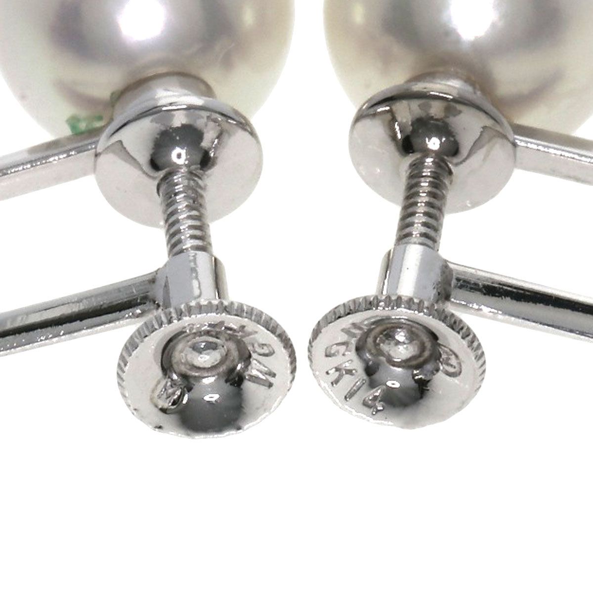 MIKIMOTO ミキモト パール 真珠 イヤリング K14WG レディース [中古  