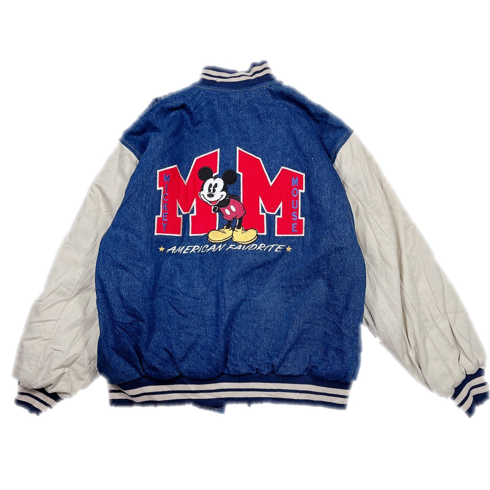 Msize Disney denim stadium jacket 23112223 ディズニースタジアムジャケット スタジャン アウター
