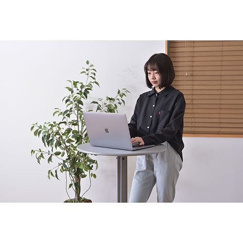  東谷 ハイテーブル サークル グレー PT-332 GY プレハブ倉庫 物置 車庫