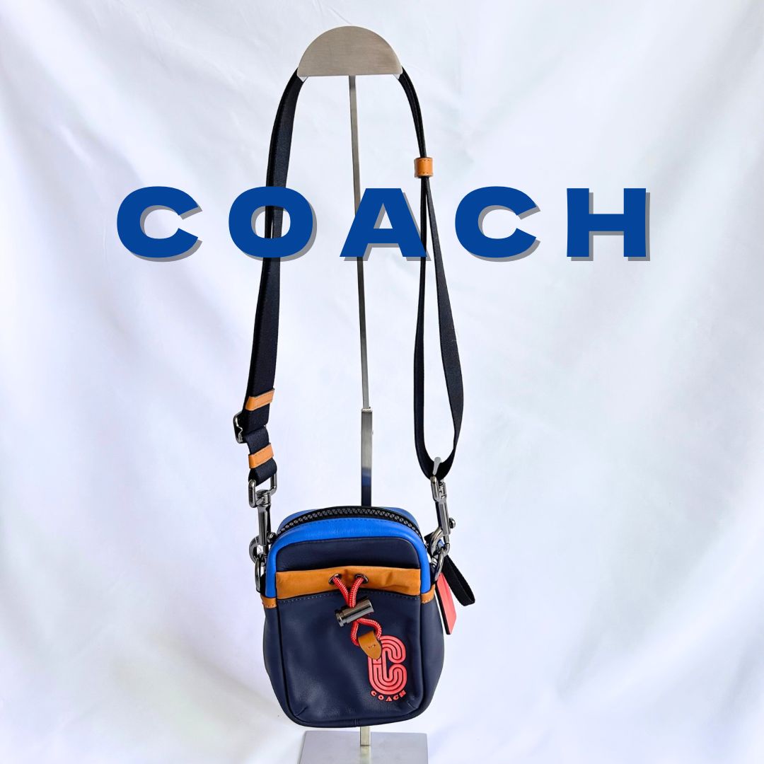 未使用品】 COACH ショルダーバッグ メンズ コンパクト レザー 斜め 