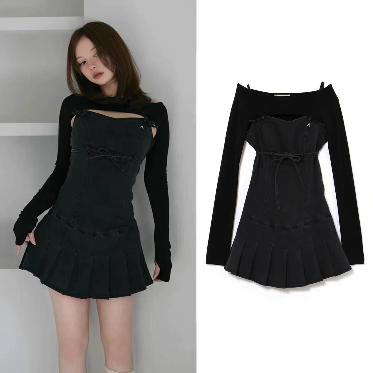 ?? Andmary Bonnie denim mini dress アンドマリー ワンピース