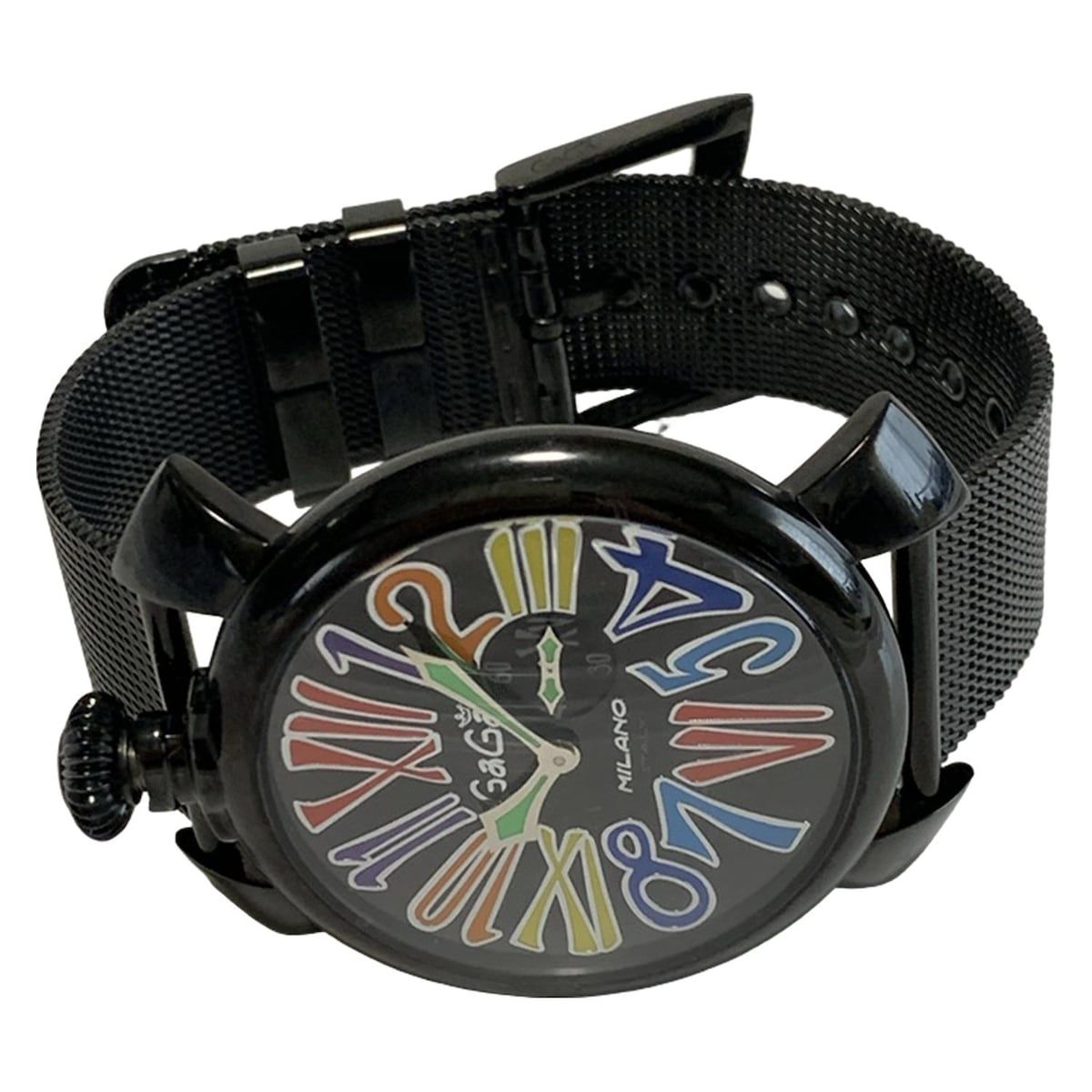 GAGA MILANO ガガミラノ 腕時計 マヌアーレ 46 5082 1 メンズ 黒 マルチ